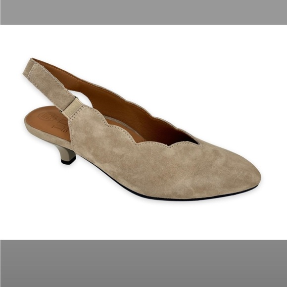 L’amour Des Pieds Hulda Sling-Back Pump Taupe Suede Leather Women’s 6.5 NEW $240 - Picture 5 of 13